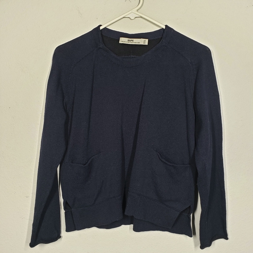HOPE Stockholm Crew Neck Blue Dood Style Sweater 36